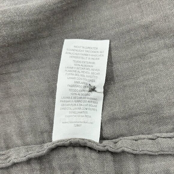 French Connection Crinkle Crepe Tie Front Short Sleeve Shirt Size L - Picture 10 of 13